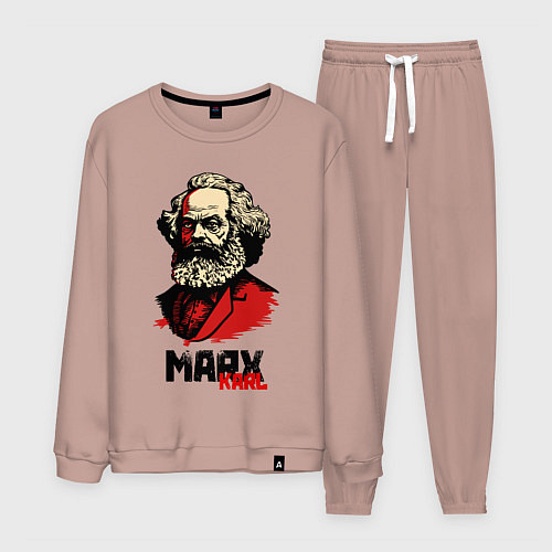 Мужской костюм Karl Marx - 3 цвета / Пыльно-розовый – фото 1