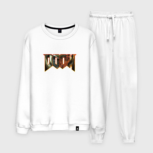 Мужской костюм Doom slayer eyes / Белый – фото 1