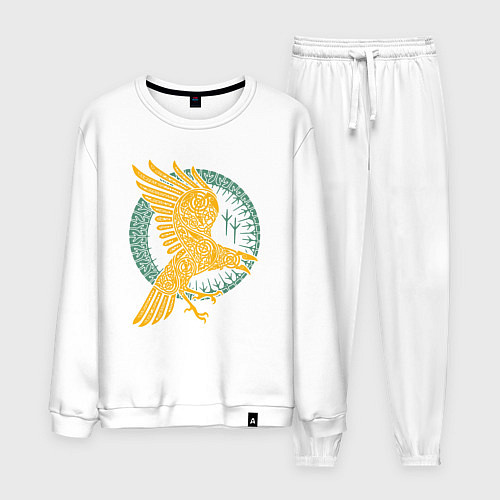 Мужской костюм Тотем Ворон - знак мудрости / Белый – фото 1