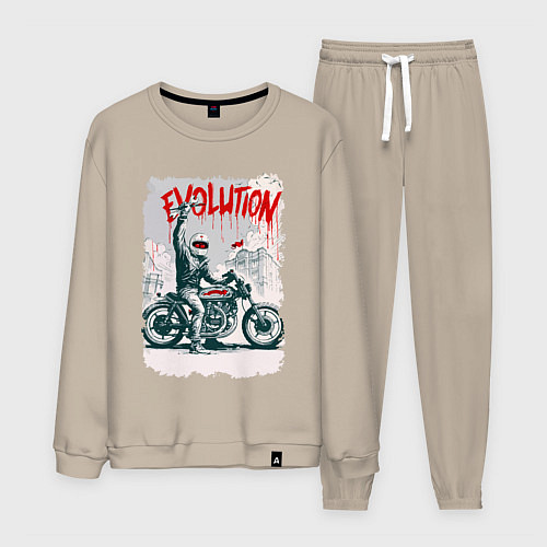 Мужской костюм Evolution - motorcycle / Миндальный – фото 1