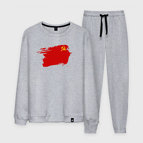 Мужской костюм Флаг СССР серп и молот / Меланж – фото 1