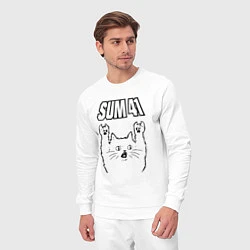 Костюм хлопковый мужской Sum41 - rock cat, цвет: белый — фото 2