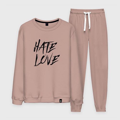 Мужской костюм Hate love Face / Пыльно-розовый – фото 1