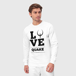 Костюм хлопковый мужской Quake love classic, цвет: белый — фото 2