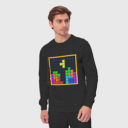 Костюм хлопковый мужской Tetris, цвет: черный — фото 2