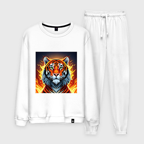 Мужской костюм Огненный тигр / Белый – фото 1