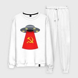 Костюм хлопковый мужской Тарелка СССР, цвет: белый