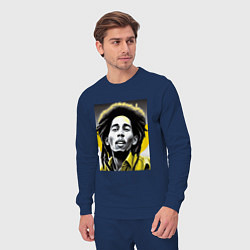 Костюм хлопковый мужской Bob Marley Digital Art, цвет: тёмно-синий — фото 2