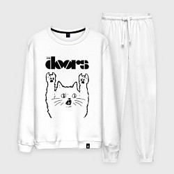 Костюм хлопковый мужской The Doors - rock cat, цвет: белый