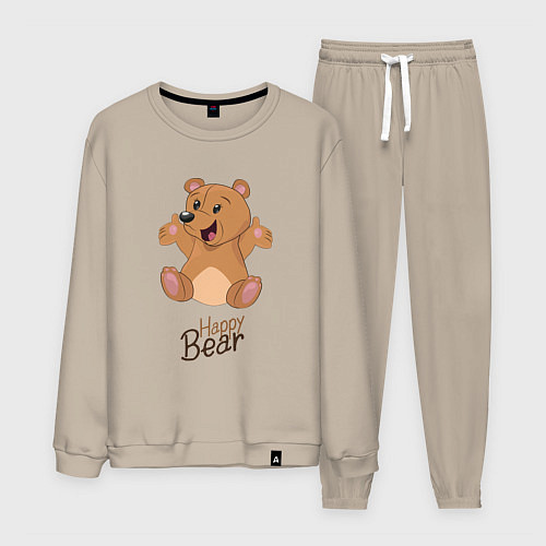 Мужской костюм Bear happy / Миндальный – фото 1