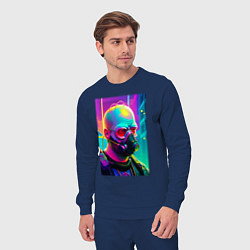 Костюм хлопковый мужской Homer Simpson - cyberpunk, цвет: тёмно-синий — фото 2