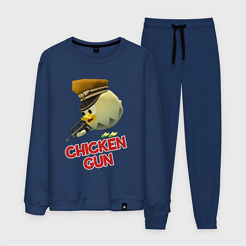 Мужской костюм Chicken Gun logo / Тёмно-синий – фото 1