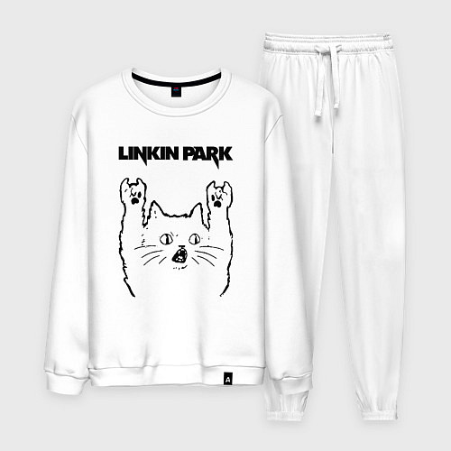 Мужской костюм Linkin Park - rock cat / Белый – фото 1