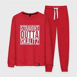 Костюм хлопковый мужской Straight outta Skalitz, цвет: красный