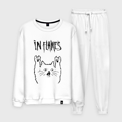 Мужской костюм In Flames - rock cat / Белый – фото 1