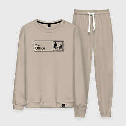 Костюм хлопковый мужской Office, цвет: миндальный