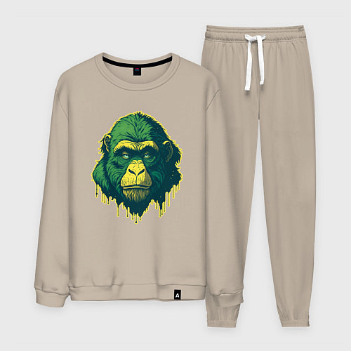 Мужской костюм Обезьяна голова гориллы / Миндальный – фото 1