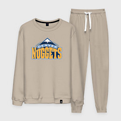 Костюм хлопковый мужской Denver Nuggets, цвет: миндальный