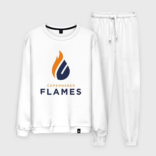 Мужской костюм Copenhagen Flames лого / Белый – фото 1