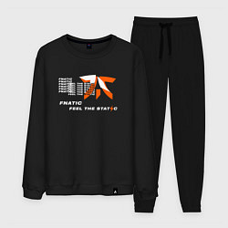 Костюм хлопковый мужской Fnatic feel the static, цвет: черный