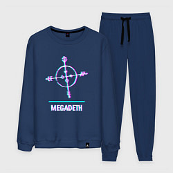 Костюм хлопковый мужской Megadeth glitch rock, цвет: тёмно-синий