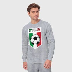 Костюм хлопковый мужской Футбол Италии, цвет: меланж — фото 2