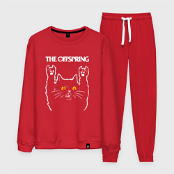 Костюм хлопковый мужской The Offspring rock cat, цвет: красный