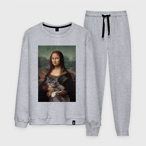 Мужской костюм Мона Лиза с котиком / Меланж – фото 1