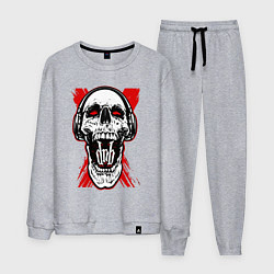 Костюм хлопковый мужской DnB skull, цвет: меланж