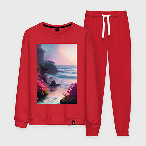 Мужской костюм Вечер в бухте / Красный – фото 1