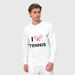 Костюм хлопковый мужской I Love Tennis, цвет: белый — фото 2