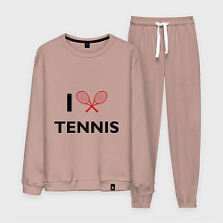 Костюм хлопковый мужской I Love Tennis, цвет: пыльно-розовый