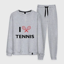 Костюм хлопковый мужской I Love Tennis, цвет: меланж