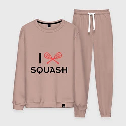 Костюм хлопковый мужской I Love Squash, цвет: пыльно-розовый