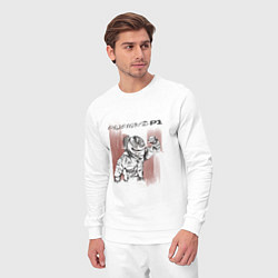 Костюм хлопковый мужской Always P1 black, цвет: белый — фото 2