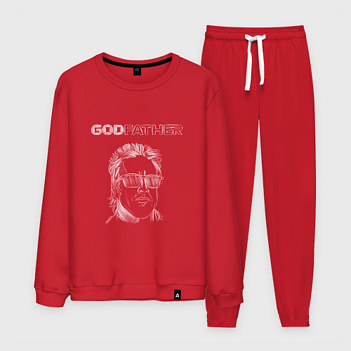 Мужской костюм Godfather white / Красный – фото 1
