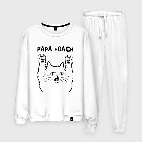 Мужской костюм Papa Roach - rock cat / Белый – фото 1