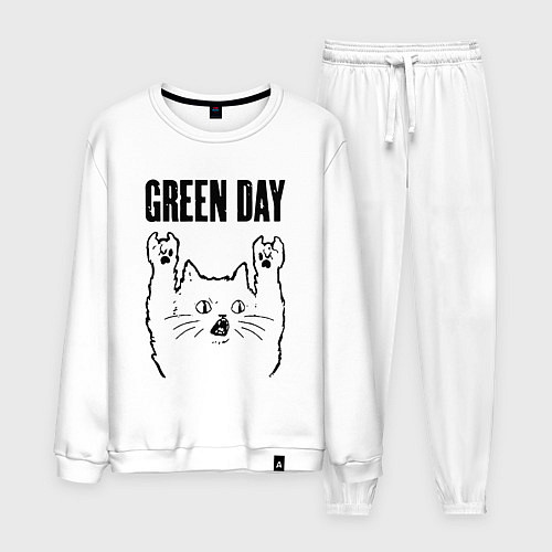 Мужской костюм Green Day - rock cat / Белый – фото 1