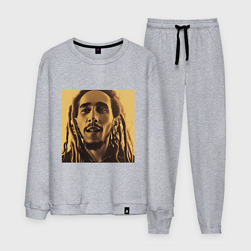 Мужской костюм Сепия Арт Боб Марли / Меланж – фото 1