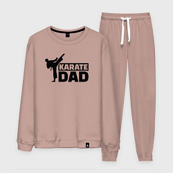 Костюм хлопковый мужской Karate dad, цвет: пыльно-розовый