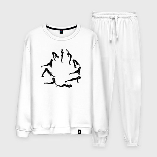 Мужской костюм Йога стиль / Белый – фото 1