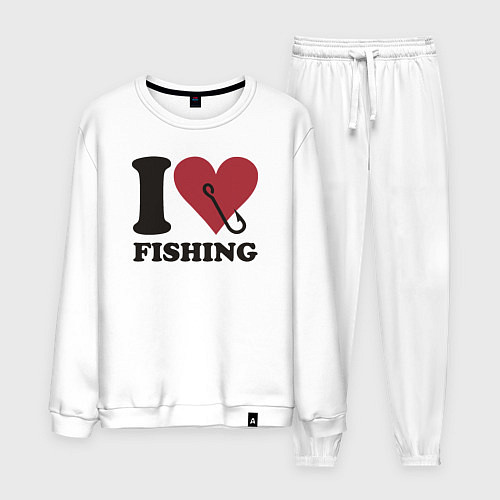 Мужской костюм I love fishing / Белый – фото 1