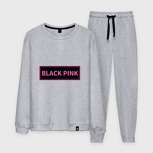 Мужской костюм Логотип Блек Пинк / Меланж – фото 1