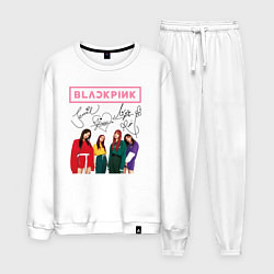 Костюм хлопковый мужской Blackpink Lisa Jisoo Jennie Rose, цвет: белый