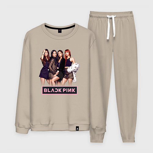 Мужской костюм Rose Blackpink kpop / Миндальный – фото 1