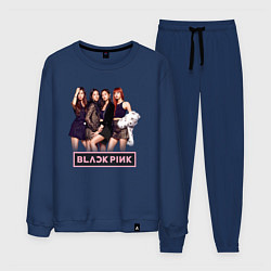 Костюм хлопковый мужской Rose Blackpink kpop, цвет: тёмно-синий