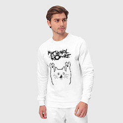 Костюм хлопковый мужской My Chemical Romance - rock cat, цвет: белый — фото 2
