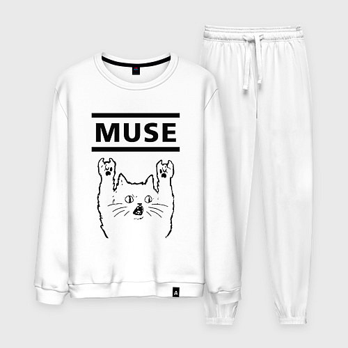 Мужской костюм Muse - rock cat / Белый – фото 1