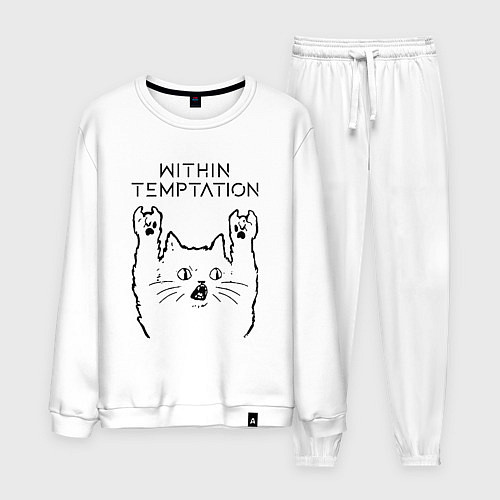 Мужской костюм Within Temptation - rock cat / Белый – фото 1