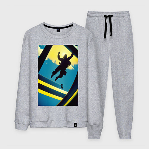 Мужской костюм Два парашютиста / Меланж – фото 1